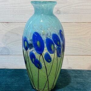 Hand Blown Glass Art Deco Spring Garden